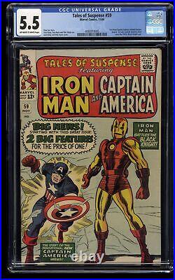 Tales Of Suspense #59 CGC FN- 5.5 Off White to White Captain America Iron Man
