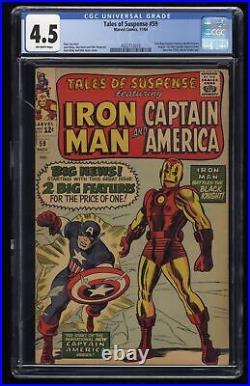 Tales Of Suspense #59 CGC VG+ 4.5 Off White Captain America Iron Man! Marvel