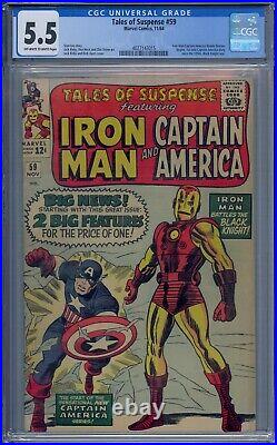 Tales Of Suspense #59 Cgc 5.5 Iron Man Captain America Jack Kirby Don Heck