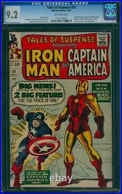 Tales Of Suspense #59 Cgc 9.2 Nm 1964 1st Solo Captain America Jack Kirby Art
