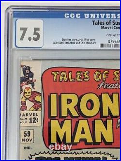 Tales Of Suspense#59 cgc7.5(1st Solo Captain America Story) 1964