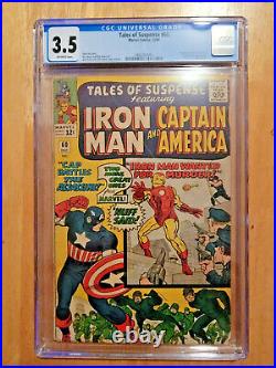 Tales Of Suspense #60 2nd App Hawkeye Cgc 3.5 Ow Pages 1964