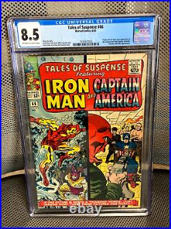 Tales Of Suspense 66 CGC 8.5 OWithW Pages 1965 Iron Man Captain America