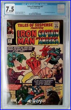 Tales Of Suspense 67 Cgc 7.5 Iron Man Captain America Hitler Red Skull Silverage