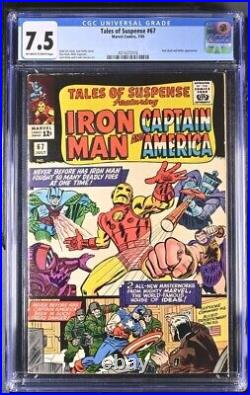 Tales Of Suspense #67 Cgc 7.5 Iron Man Captain America Red Skull Jack Kirby
