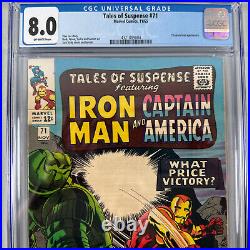 Tales Of Suspense #71 Cgc 8.0 Iron Man Captain America Titanium Man Jack Kirby
