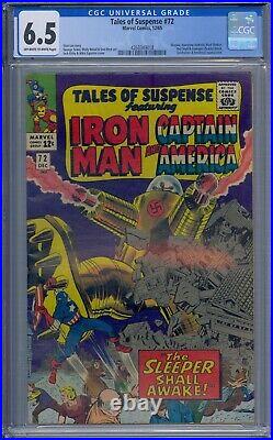 Tales Of Suspense #72 Cgc 6.5 Iron Man Captain America Red Skull Jack Kirby