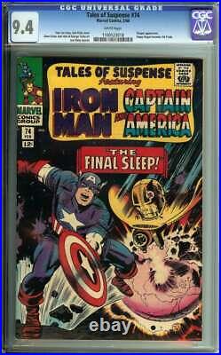 Tales Of Suspense #74 Cgc 9.4 White Pages // Happy Hogan Becomes The Freak