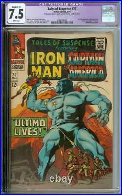 Tales Of Suspense #77 Cgc 7.5 White Pages // 1st Full App Ultimo + Peggy Carter