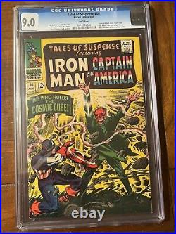Tales Of Suspense #80 8/66 Cgc 9.0 White Pages! Cosmic Cube Begins! Nice Key