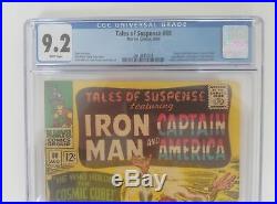 Tales Of Suspense #80 CGC 9.2 Iron Man & Capt America Classic Red Skull Cover