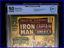 Tales Of Suspense #80 Cbcs 9.0 Captain America Red Skull Cosmic Cube 1966 (cgc)