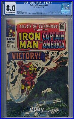 Tales Of Suspense #83 Cgc 8.0 Iron Man Captain America Titanium Man 1st Tumbler