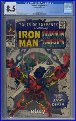 Tales Of Suspense #85 Cgc 8.5 Iron Man Captain America Mandarin Batroc Kirby