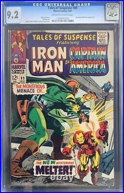 Tales Of Suspense 89 CGC 9.2 OWithW Captain America & Iron Man 1967
