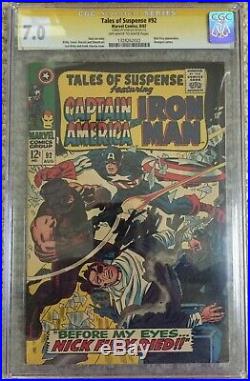 Tales Of Suspense #92 8/67 CGC SS 7.0 Stan Lee Signed 9/11/15 Captain America