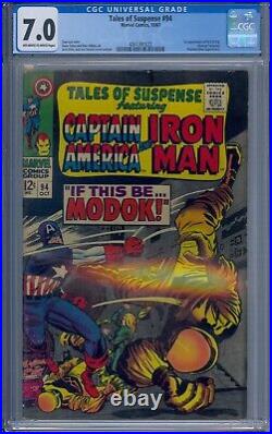 Tales Of Suspense #94 Cgc 7.0 Captain America Iron Man 1st Modok Jack Kirby