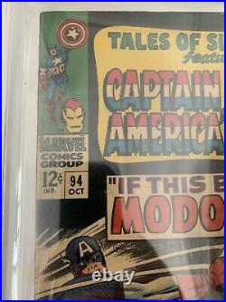 Tales Of Suspense #94 First Appearance Of Modok Halo Graded 8.5 VF+ CGC