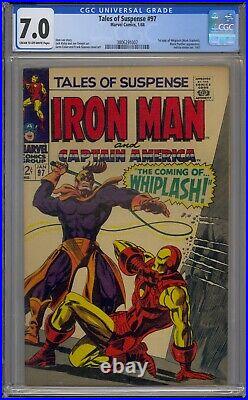 Tales Of Suspense #97 Cgc 7.0 Captain America Iron Man 1st Whiplash