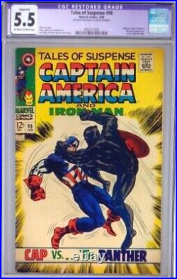 Tales Of Suspense #98 CGC VF- 5.5 White Pages Black Panther Captain America