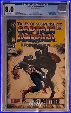 Tales Of Suspense #98 Cgc 8.0 Captain America Vs Black Panther (1968)