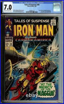 Tales Of Suspense #99 Cgc 7.0 Cr/ow Pages // Last Issue Marvel 1968