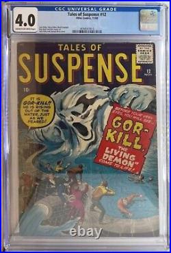 Tales of Suspense #12 Atlas 1960 CGC 4.0. GOR-KILL THE LIVING DEMON