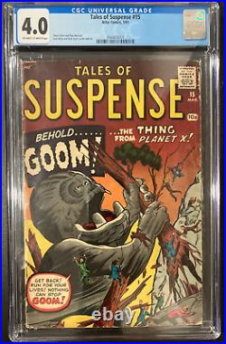 Tales of Suspense #15 Silver Age Pre-Hero Vintage Marvel Atlas 1961 CGC 4.0