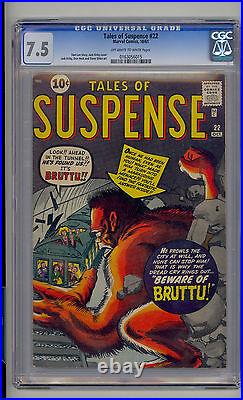 Tales of Suspense #22 CGC 7.5 VF- Unrestored Atlas Marvel Scarce OWithW Pages