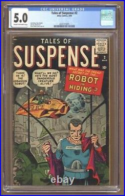 Tales of Suspense 2 (CGC 5.0) Ditko robot cover Kirby 1959 Atlas Comics S455