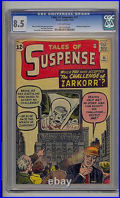 Tales of Suspense #35 CGC 8.5 VF+ Atlas Marvel Watcher Prototype Scarce OW Pages