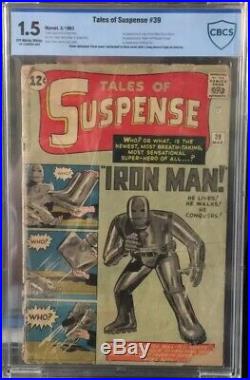 Tales of Suspense #39 CBCS 1.5 (Like CGC) Origin & 1st Appearance of Iron Man