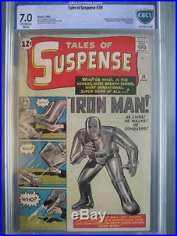 Tales of Suspense #39 CBCS 7.0 not CGC 1st Iron Man Marvel Comics 1963
