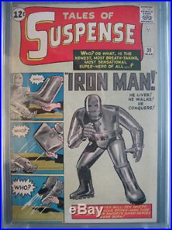 Tales of Suspense #39 CBCS 7.0 not CGC 1st Iron Man Marvel Comics 1963