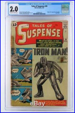 Tales of Suspense #39 CGC 2.0 GD- Marvel 1963 ORIGIN & 1st App Iron Man
