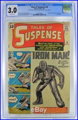 Tales of Suspense #39 CGC 3.0 Origin and 1st Appearance of Iron Man 1963