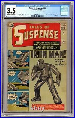 Tales of Suspense 39 (CGC 3.5) 1st app and origin IRON MAN! 1963 Marvel Comics
