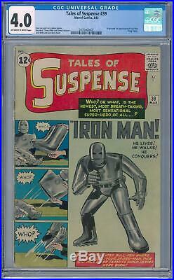 Tales of Suspense #39 CGC 4.0 (OW-W) Origin & 1st Appearance of Iron Man