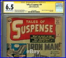 Tales of Suspense #39 CGC 6.5 Signed STAN LEE 1st app. IRON MAN Tony Stark KIRBY