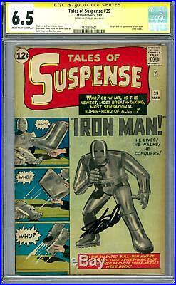 Tales of Suspense #39 CGC 6.5 Stan Lee Sig Series (C-OW) 1st App Iron Man
