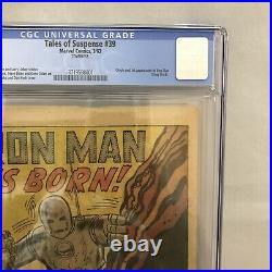 Tales of Suspense #39 CGC NG Coverless 1st app. Iron Man Lee Lieber Marvel 1963