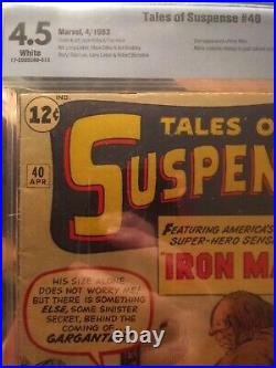 Tales of Suspense #40 CBCS 4.5 WHITE (Like CGC) 2nd Iron Man 1st Gold Armor