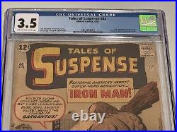 Tales of Suspense #40 CGC 3.5 2nd Appearance Iron Man 1st Gold Armor 1963