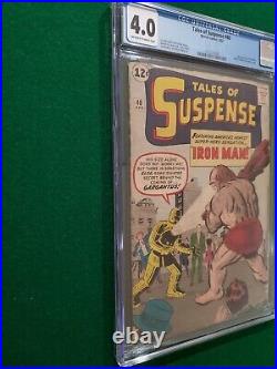 Tales of Suspense #40 CGC 4.0 OWithW 1963 2nd Appearance Iron Man! 1st Gold Armor