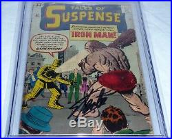 Tales of Suspense #40 CGC SS Signature Autograph STAN LEE 2nd Iron Man Gold Grey