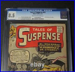 Tales of Suspense #41 3rd Iron Man CGC 8.5 Cream/OW pages. Marvel Comics