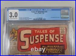 Tales of Suspense 41 CGC 3.0 3rd appearance of Iron Man Kirby Ditko 1963