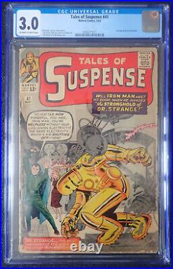 Tales of Suspense #41 CGC 3.0 OWithWH 3rd Iron Man Appearance 1963