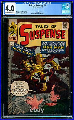 Tales of Suspense #42 (1963) CGC 4.0 CR/OW 4th Iron Man, 1st Red Barbarian