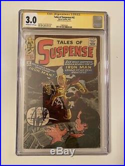 Tales of Suspense #42 (Jun 1963, Marvel) CGC 3.0 Signed By Stan Lee Iron Man